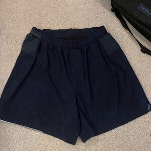 Lululemon Dark Blue Linerless 5" shorts